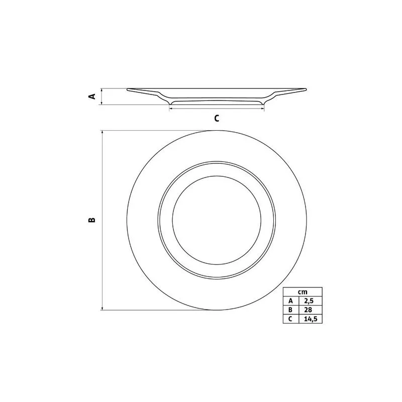 Kit 22 Pratos Raso Canyon Porcelana 25cm - Tramontina