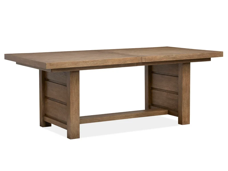 Plum Creek - Extendable Trestle Dining Table Light Brown