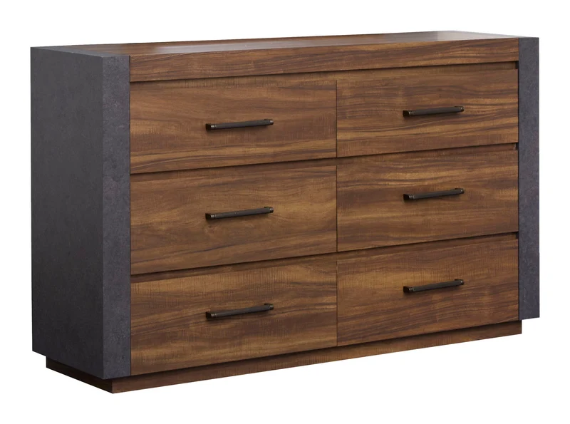 Jensen - Double Drawer Dresser Dark Brown / Dressers