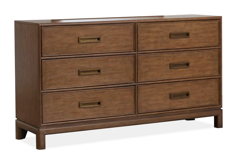 Ridgefield - Double Drawer Dresser Dark Brown / Dressers