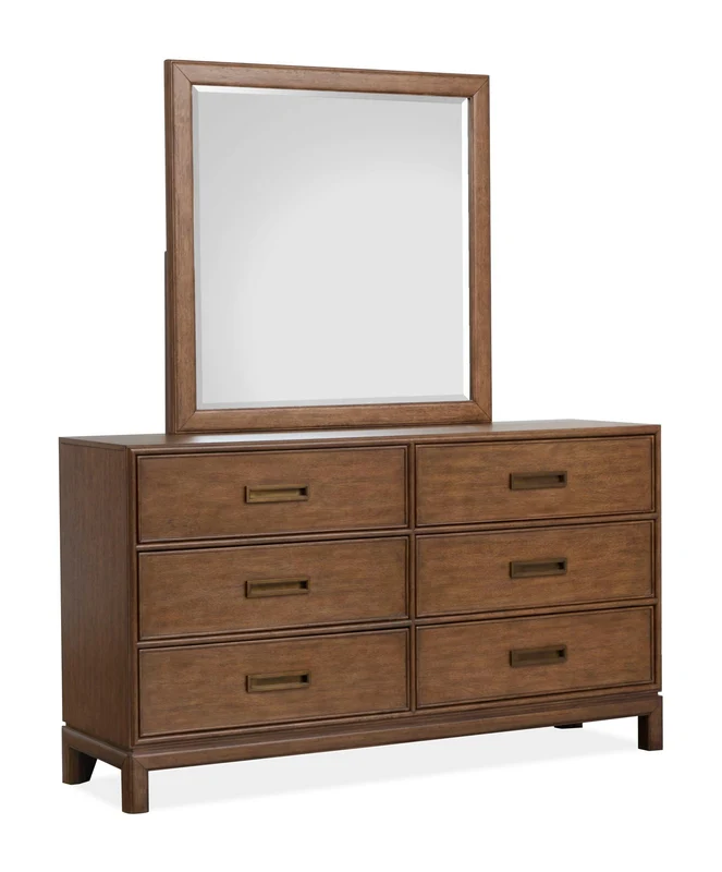 Ridgefield - Double Drawer Dresser Dark Brown / Dresser & Mirror