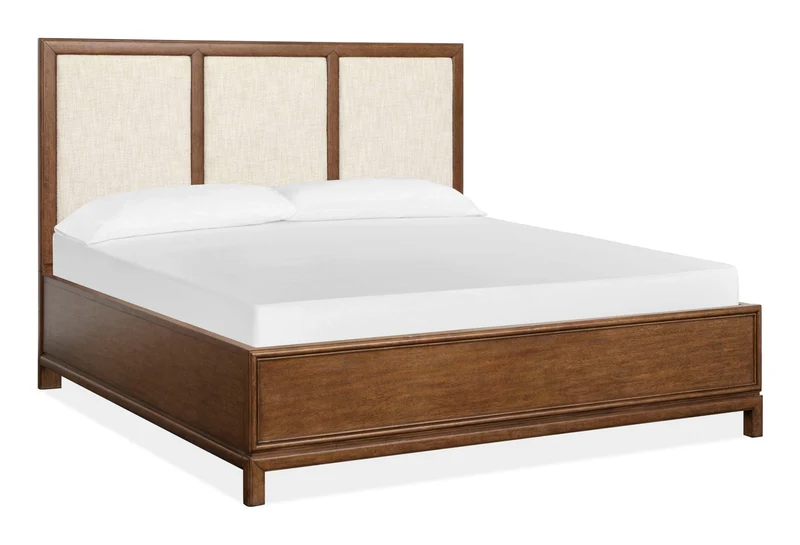 Ridgefield - Upholstered Panel Bed Dark Brown / Queen