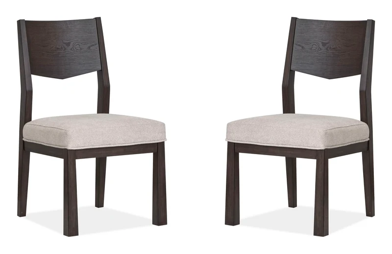 Tauren - Upholstered Side Chair With Solid Back (Set of 2) - Coffee Bean