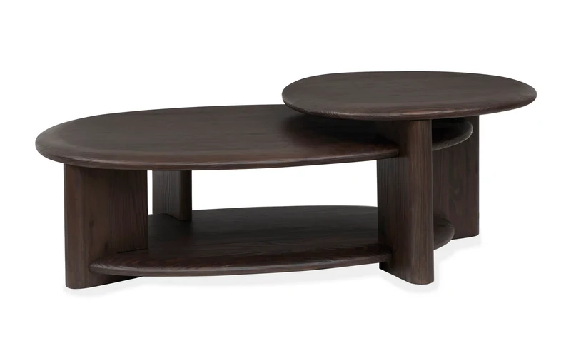Upton - Shaped Table Dark Brown / Cocktail Tables