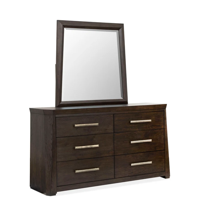 Tauren - Double Drawer Dresser Dark Brown / Dresser & Mirror