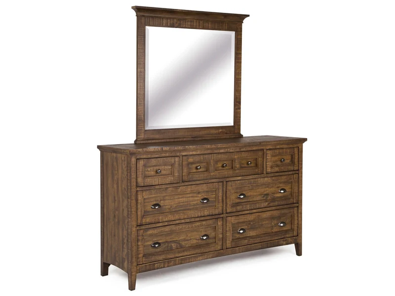 Bay Creek - Drawer Dresser Dark Brown / Dresser & Mirror