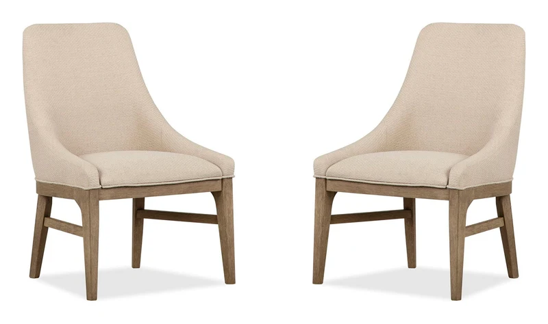 Tristan - Upholstered Arm Chair (Set of 2) - Swiss Coffee