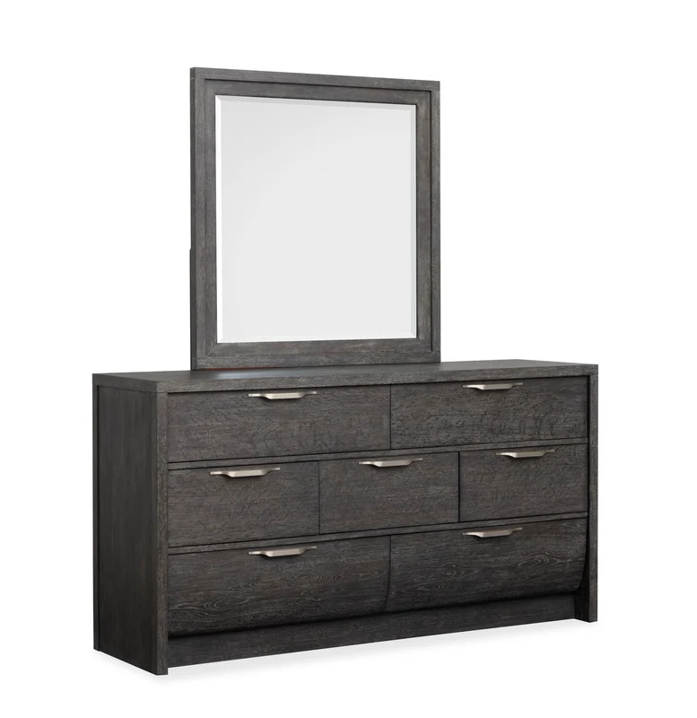 Kinsley - Drawer Dresser Dark Gray / Dresser & Mirror