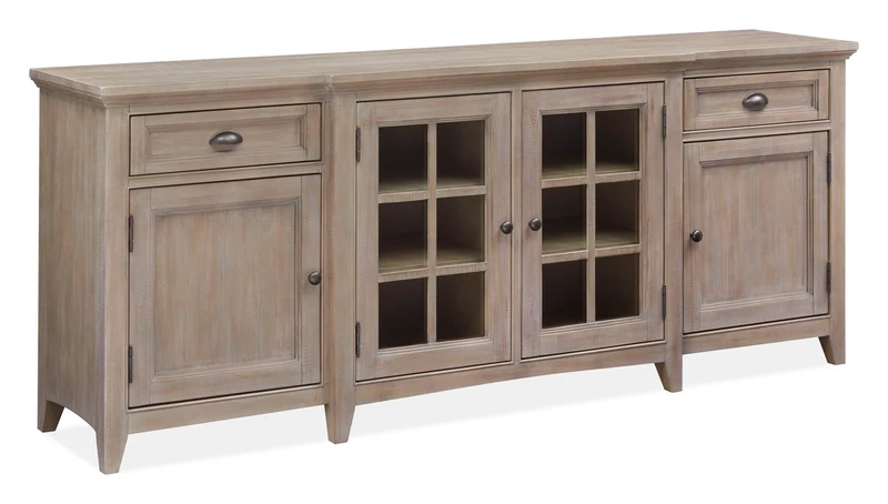Paxton Place - Entertainment Console Gray / 80"W x 18"D x 32"H