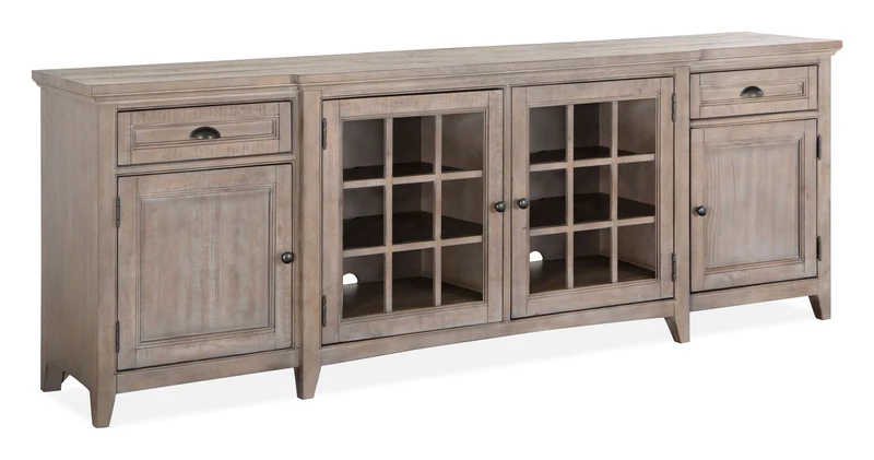 Paxton Place - Entertainment Console Gray / 90"W x 18"D x 32"H