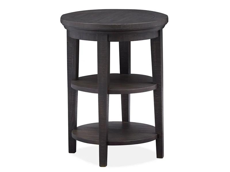 Westley Falls - Round Accent End Table - Graphite