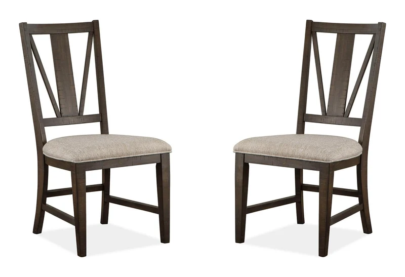 Westley Falls - Dining Side Chair With Upholstered Seat (Set of 2) - Graphite