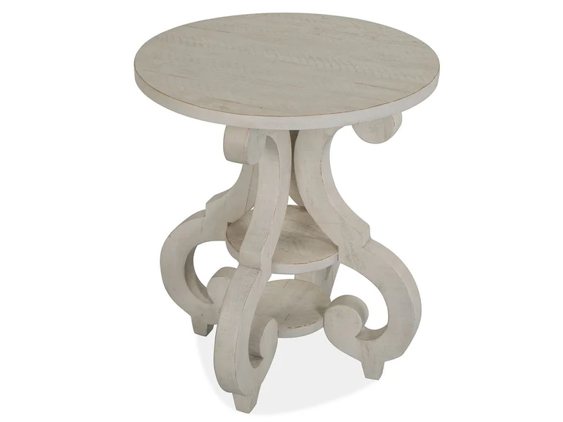 Bronwyn - Round Accent Table - Alabaster