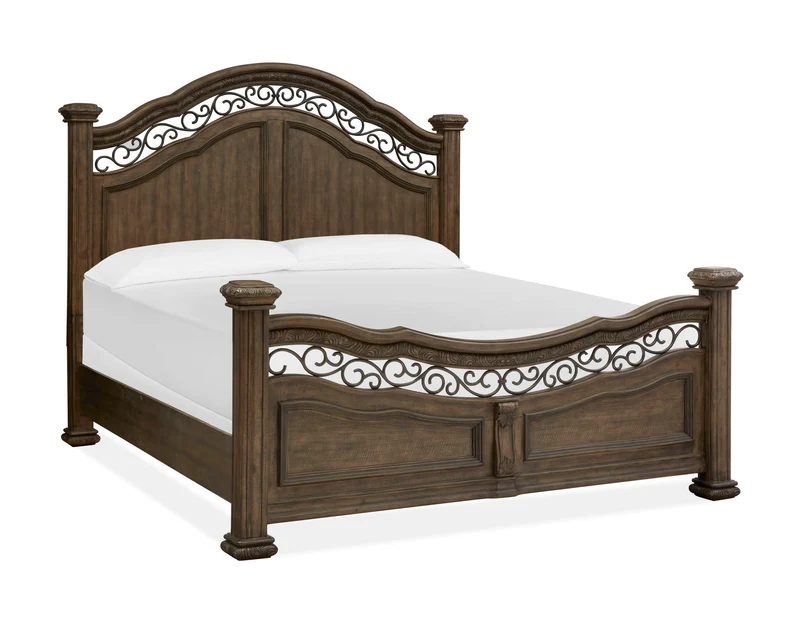 Durango - Wood Panel Bed - Willadeene Brown Dark Brown / Queen