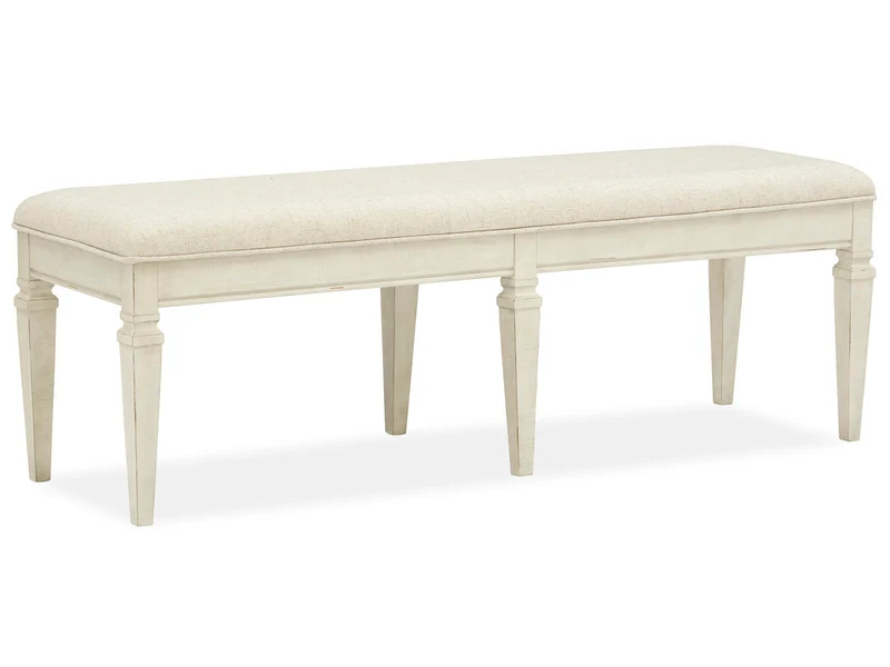 Newport - Bench With Upholstered Seat - Alabaster