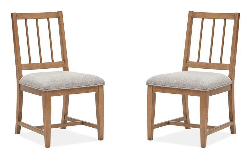Lindon - Dining Side Chair With Upholstered Seat (Set of 2) - Gray