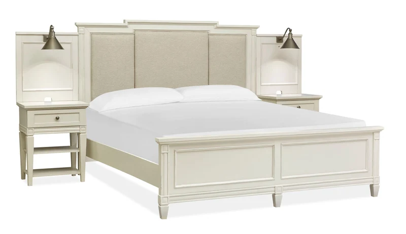 Willowbrook - Upholstered Wall Panel Bed White / Queen