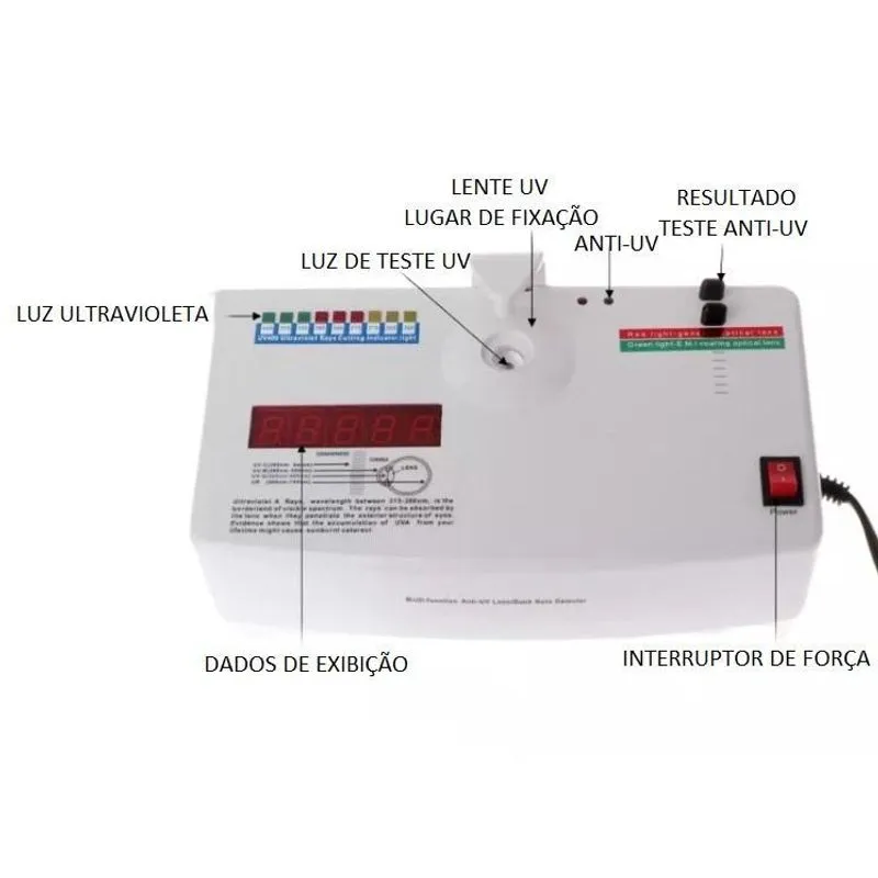 Maquina Teste Raios Ultravioleta Lente Uv Ótica 110v T4864