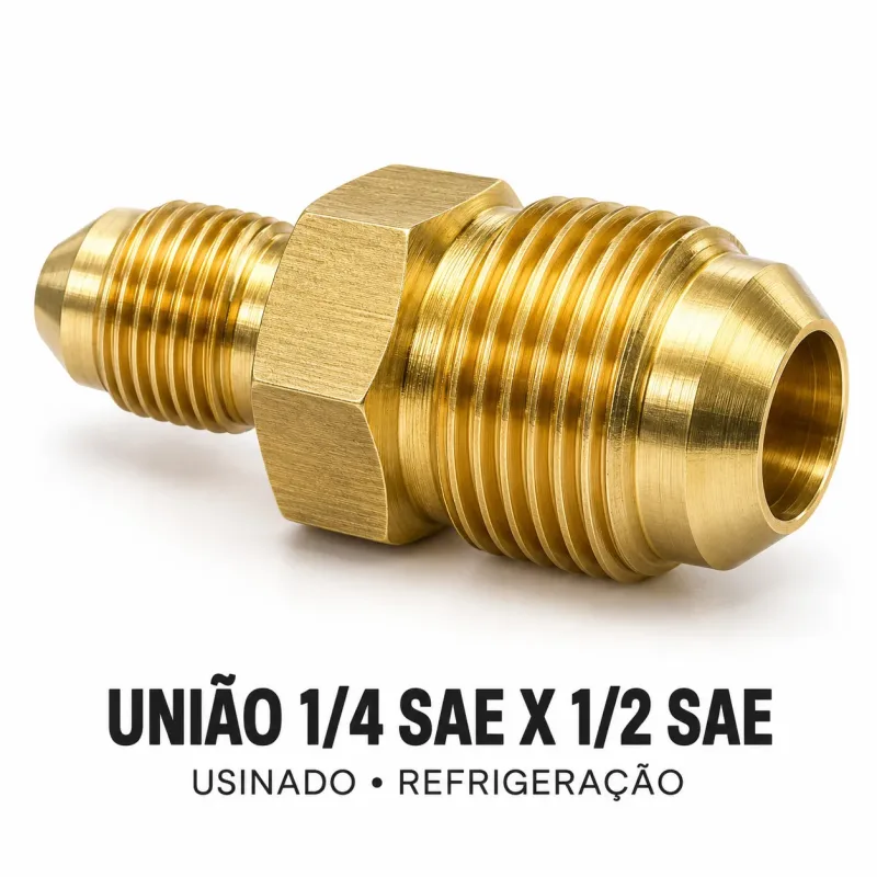 UNIAO 1/4 SAE X 1/2 SAE USINADA