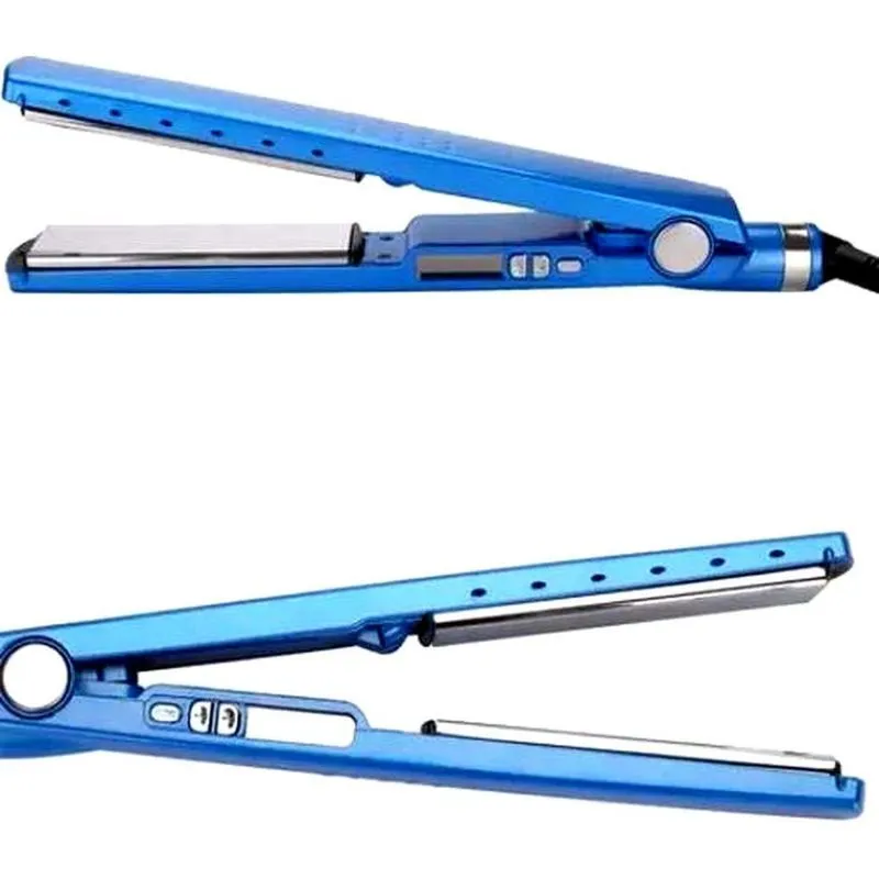 Chapinha Prancha Profissional Salão Íon Titanium Placas Em Titanium 232c Azul Bivolt