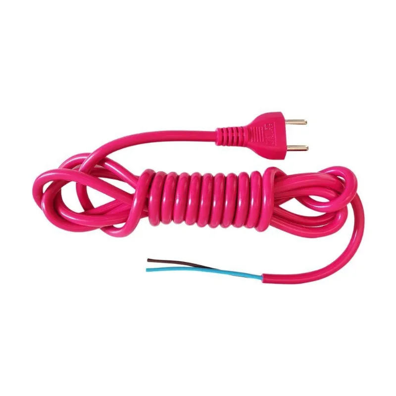 Cabo Fio Secador De Cabelo 2x1,5mm 3mt 16a Taiff Rosa Original