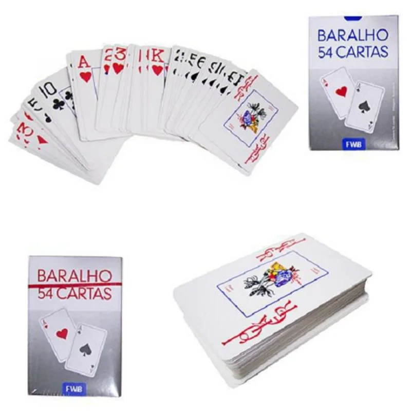 Baralho Com 54 Cartas Papel Cartão - 124383