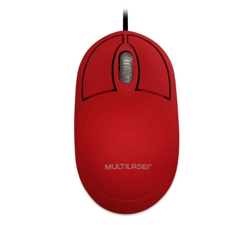 Mouse Multilaser Classic Box Óptico Vermelho - Mo303