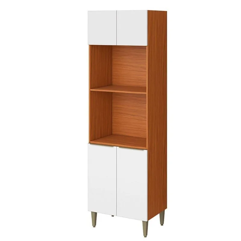 Paneleiro Claire 4 Portas 100% MDF 60,5cm Cinamomo-branco Aramóveis