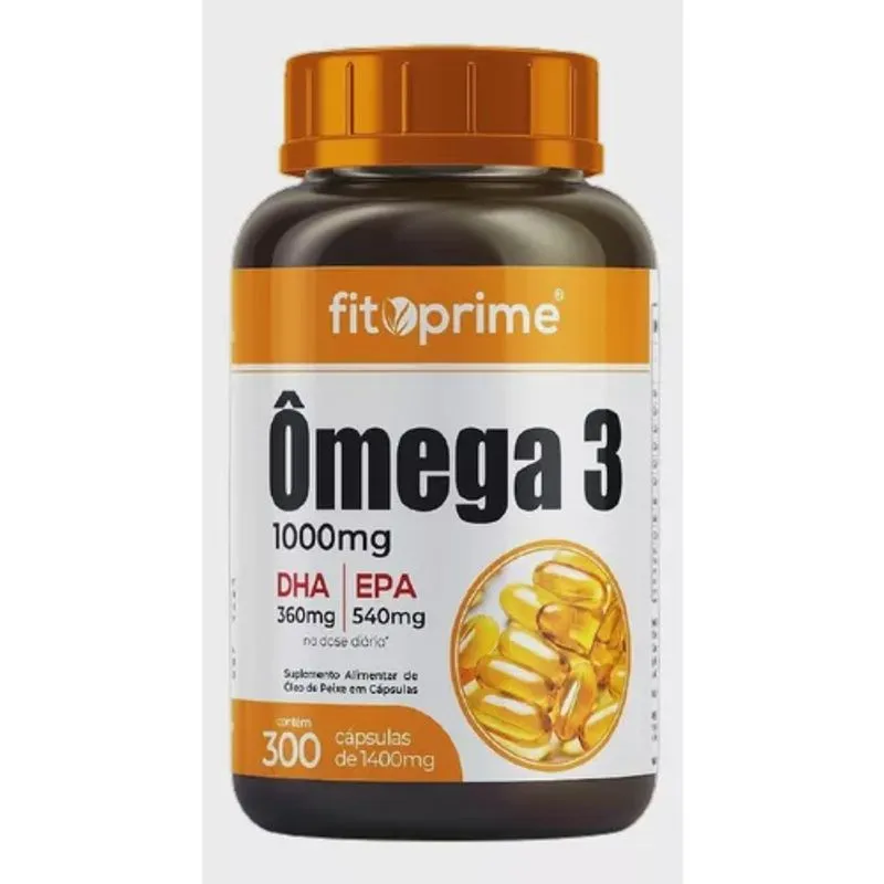 Ômega 3 Óleo De Peixe Com 300 Cápsulas