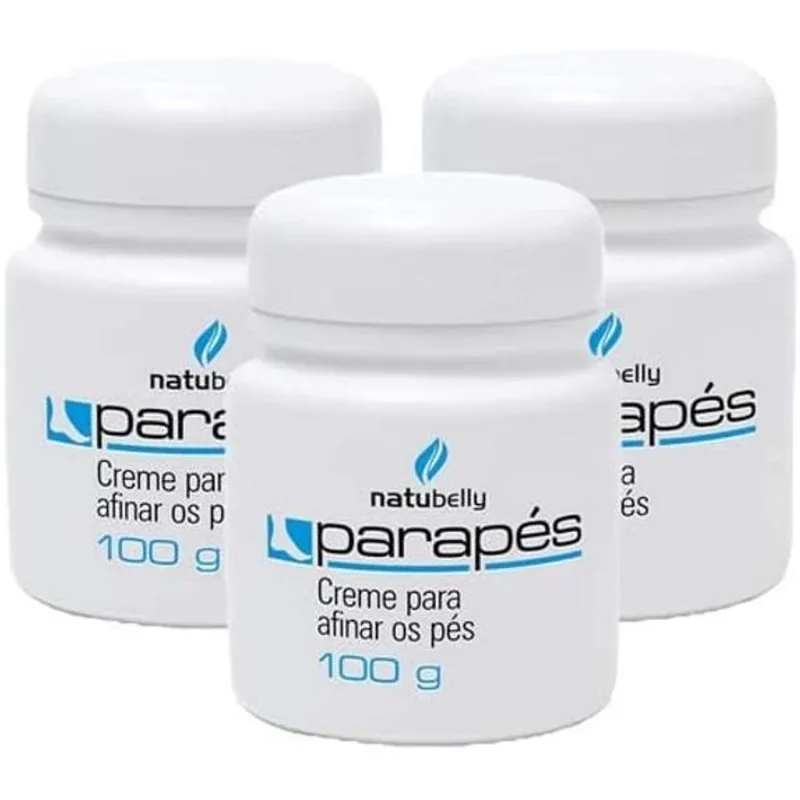 Kit Com 3 Creme Para Afinar Os Pés Parapés 100g Natubelly