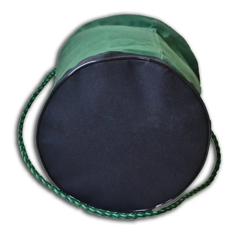 Kit Com 10 Baldes De Lona Verde Para Ferramentas Pesca Epis