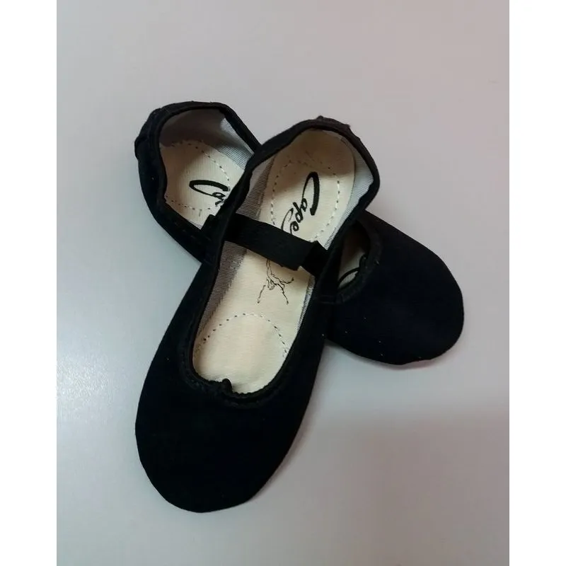 Sapatilha Meia Ponta com Sola Dividida em Lona Capezio 252A Preto