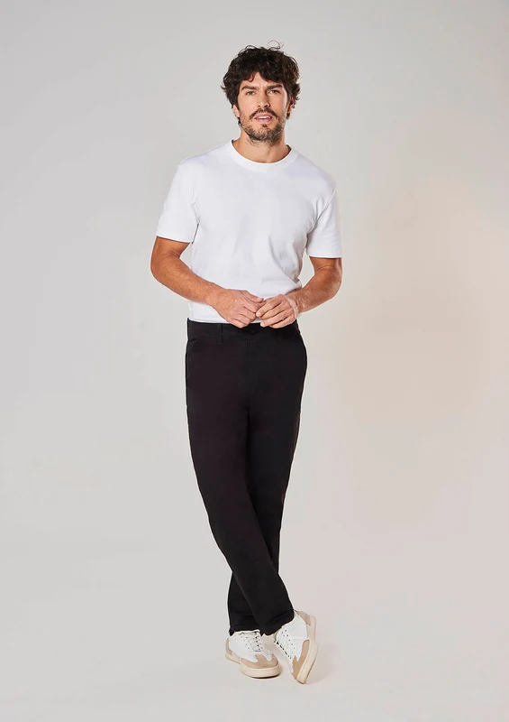 Calça Casual Fit Max Denim Masculina - Preto 42