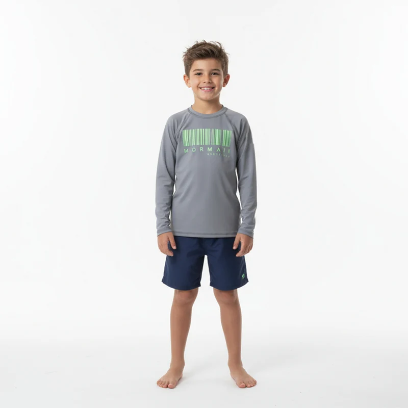 Blusa De Proteção Mormaii Manga Longa Slim Fit Proteção UV50+ - Cinza 14 / Menino