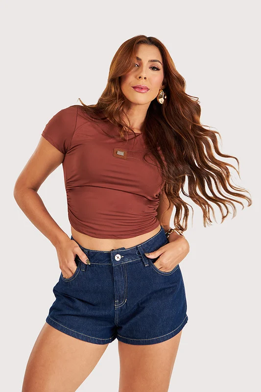 Short Curto Amaciado AZUL / 36