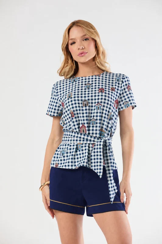 Short Curto Bicolor MARINHO / 44