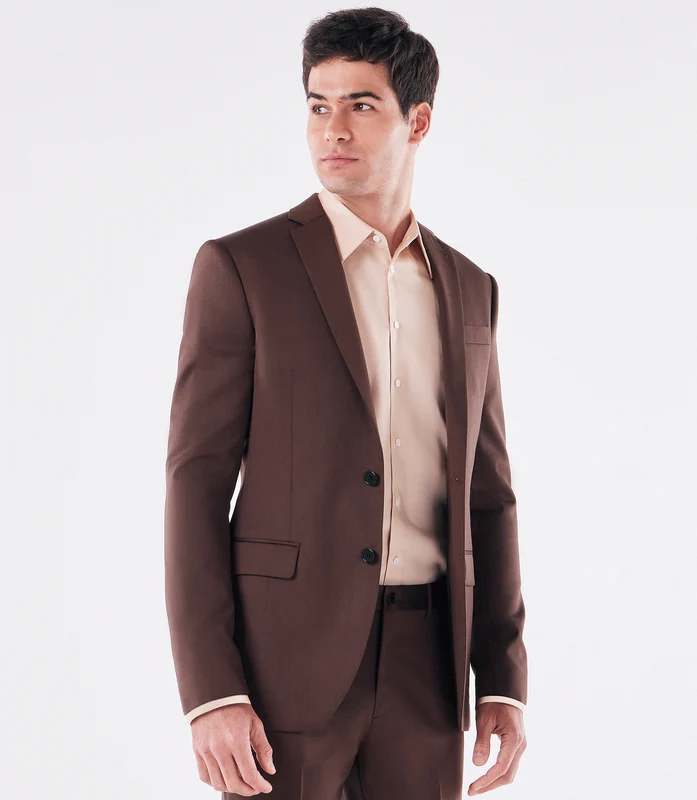 Costume Alfaiataria Super 120s Marrom Marrom / 46M/40