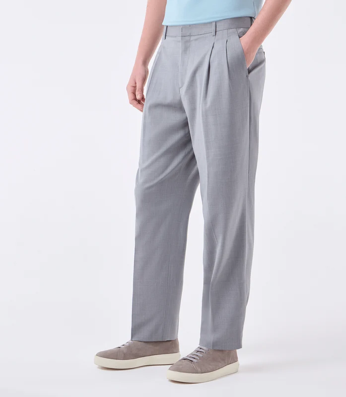 Calça Pregas Tailor Air Cinza Cinza / 44