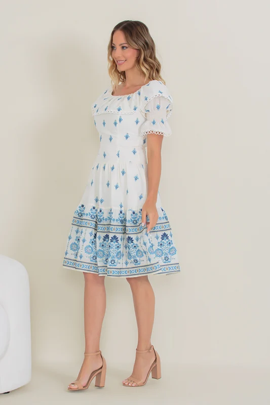 VESTIDO AYLA OFF C/ AZUL / G