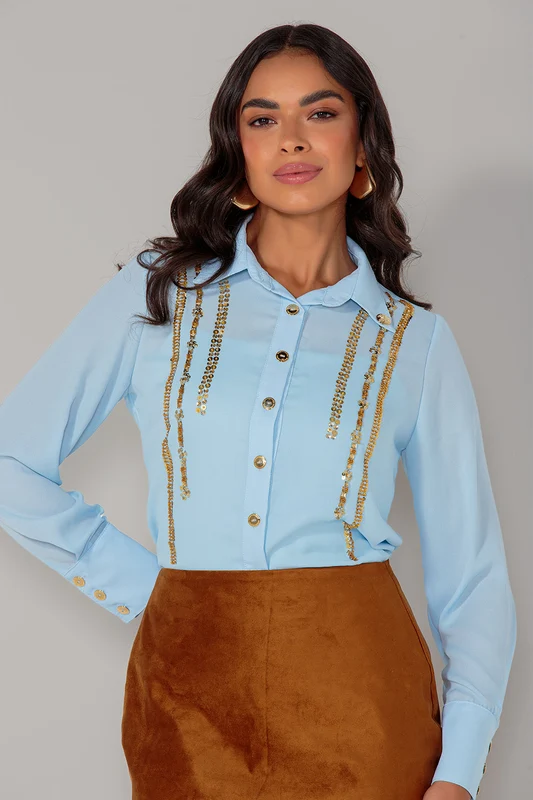 CAMISA DRIELLY AZUL / P