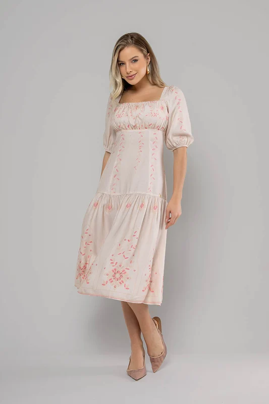 VESTIDO ROBENITA BEGE / P