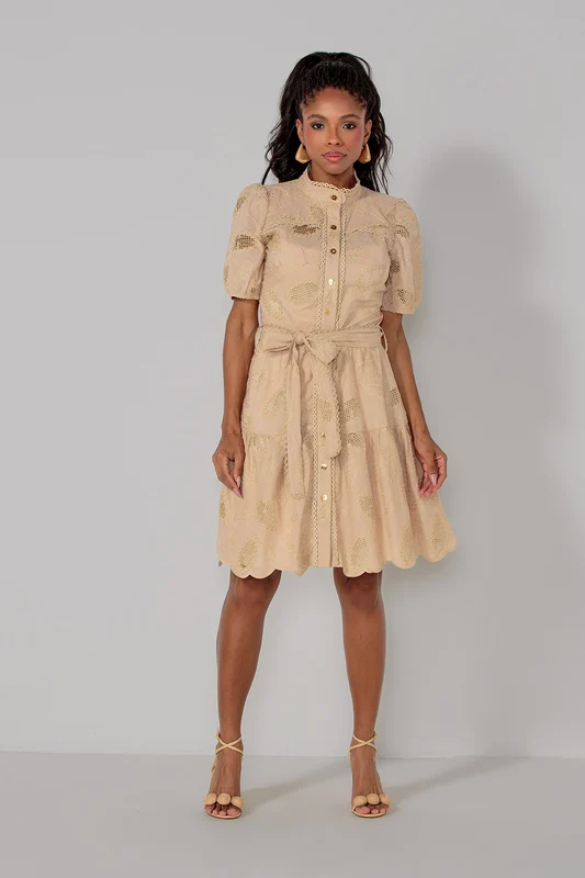 VESTIDO GLACY BEGE / G