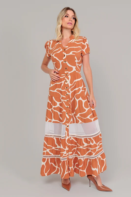 VESTIDO ALZENIR MARROM / G