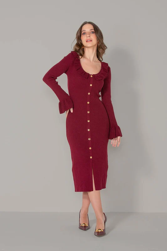 VESTIDO JUSTINE VINHO / P