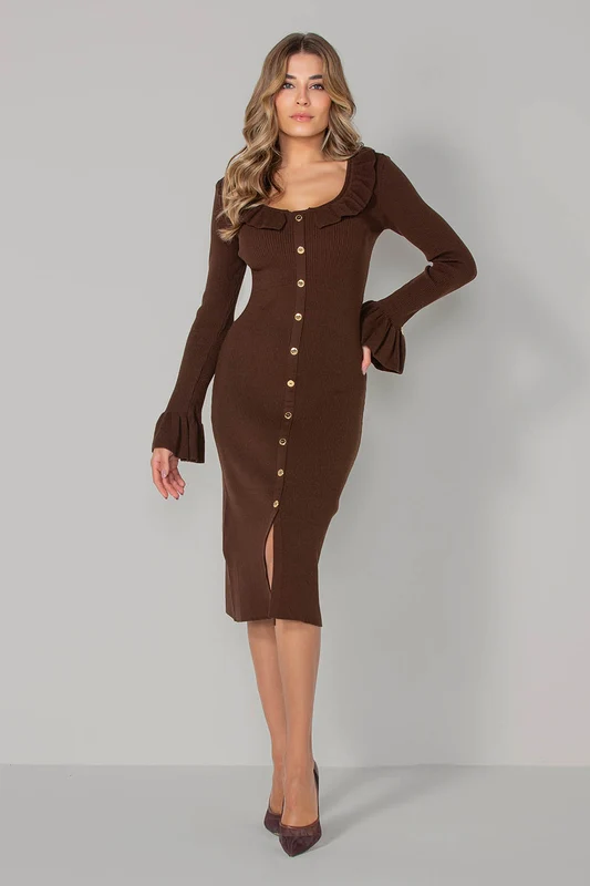 VESTIDO JUSTINE MARROM / G