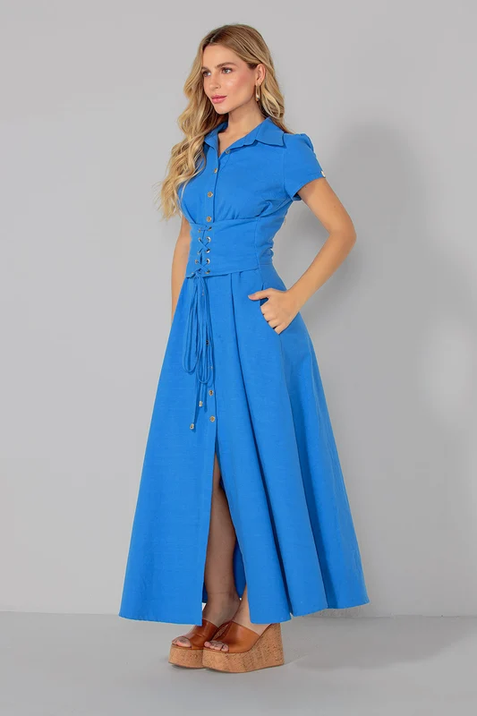 VESTIDO RAYZA AZUL / G