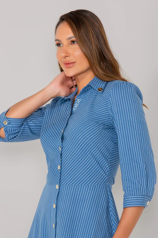 VESTIDO CLEIDIANE AZUL JEANS-AMOR / M