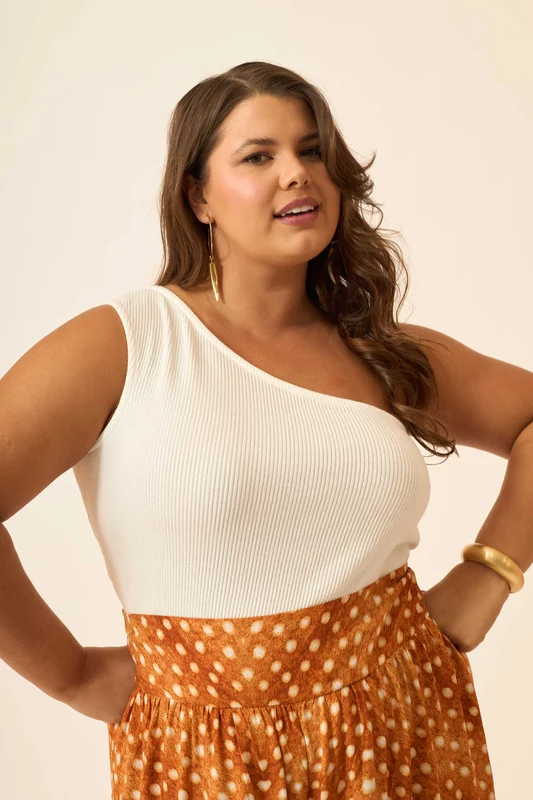BLUSA UM OMBRO SÓ MALHA ONDAS OFF OFF / G1