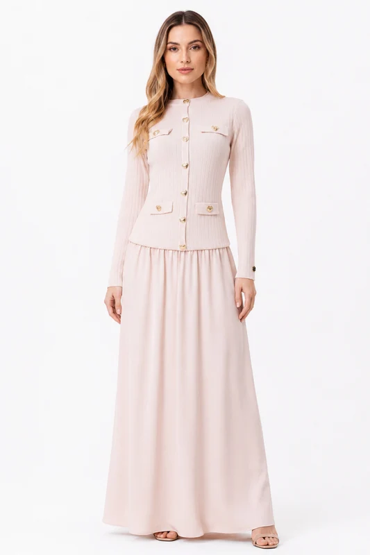 VESTIDO ZELENE BEGE / M