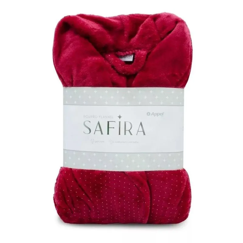 Roupão Microfibra Flannel - Adulto M - Safira Tango